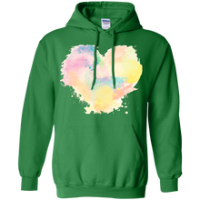 Load image into Gallery viewer, Big colorful heart - Valentines day Pullover Hoodie 8 oz - Irish Green / S- Hoodies -TeeEver.com