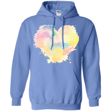 Load image into Gallery viewer, Big colorful heart - Valentines day Pullover Hoodie 8 oz - Carolina Blue / S- Hoodies -TeeEver.com