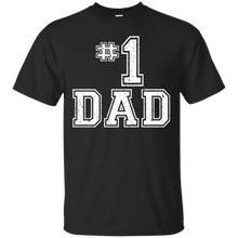 Load image into Gallery viewer, #1 Dad Number One Father&#39;s Day Vintage Style T-Shirt - TEEEVER - Black / S- Short Sleeve -TeeEver.com