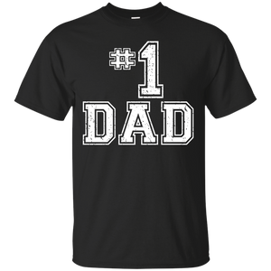 #1 Dad Number One Father's Day Vintage Style T-Shirt - TEEEVER - Black / S- Short Sleeve -TeeEver.com