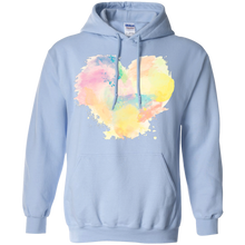 Load image into Gallery viewer, Big colorful heart - Valentines day Pullover Hoodie 8 oz - Light Blue / S- Hoodies -TeeEver.com