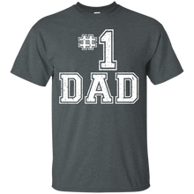 Load image into Gallery viewer, #1 Dad Number One Father&#39;s Day Vintage Style T-Shirt - TEEEVER - Dark Heather / S- Short Sleeve -TeeEver.com