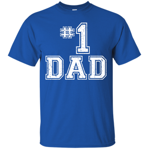 #1 Dad Number One Father's Day Vintage Style T-Shirt - TEEEVER - Royal / S- Short Sleeve -TeeEver.com