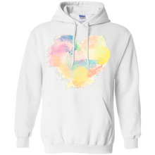 Load image into Gallery viewer, Big colorful heart - Valentines day Pullover Hoodie 8 oz - White / S- Hoodies -TeeEver.com