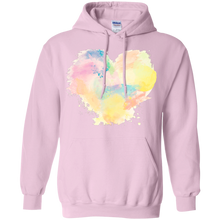 Load image into Gallery viewer, Big colorful heart - Valentines day Pullover Hoodie 8 oz - Light Pink / S- Hoodies -TeeEver.com