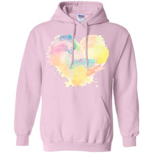 Big colorful heart - Valentines day Pullover Hoodie 8 oz - Light Pink / S- Hoodies -TeeEver.com